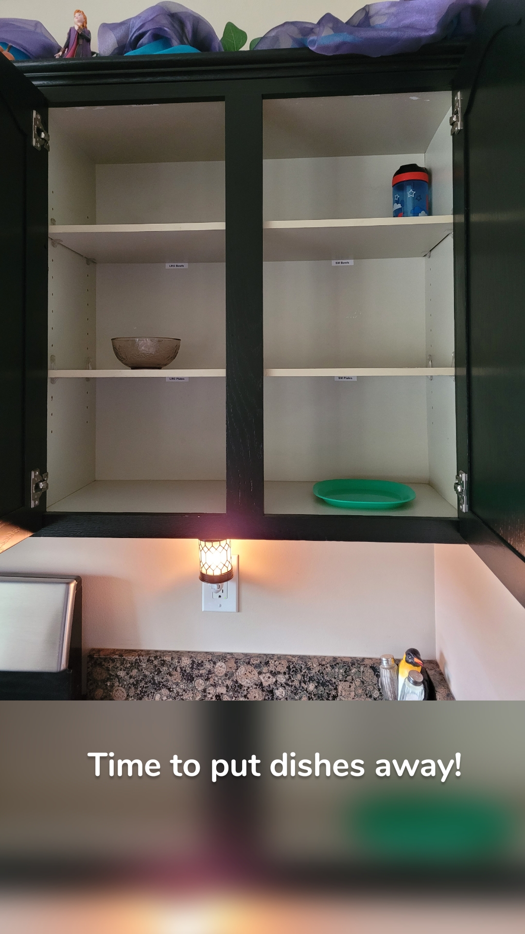 Time to put dishes away!